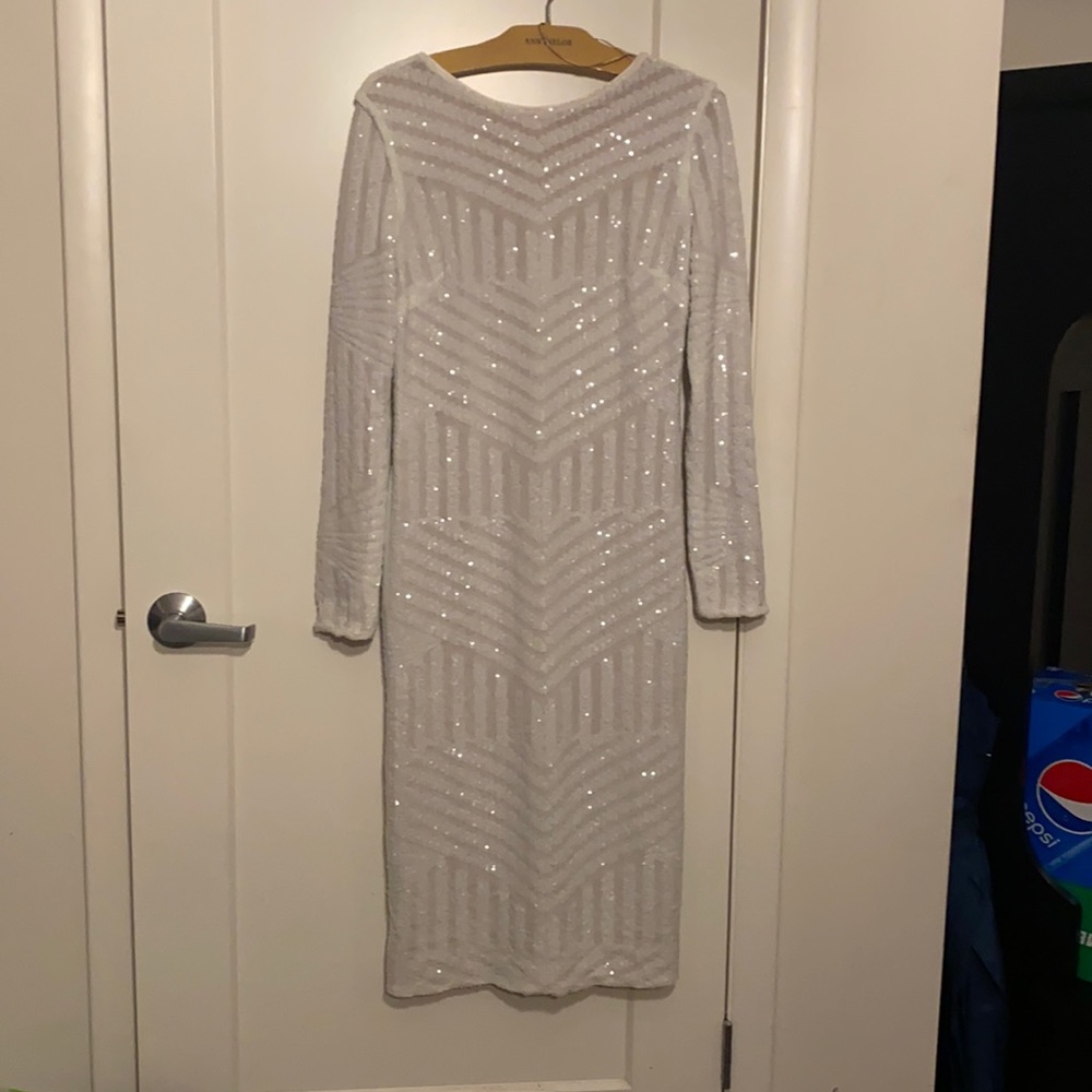 Emery sequin cocktail dress.